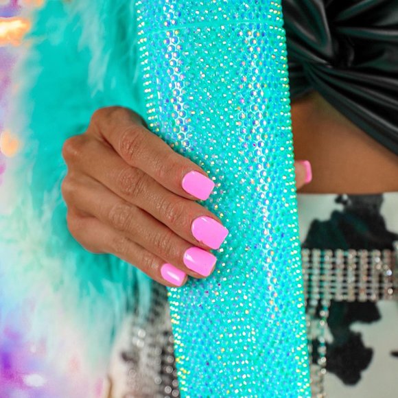 Turquoise Rhinestone Straw Cup - Picture 4 of 9